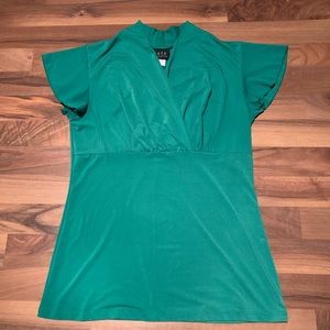 Green Cap Sleeve Top